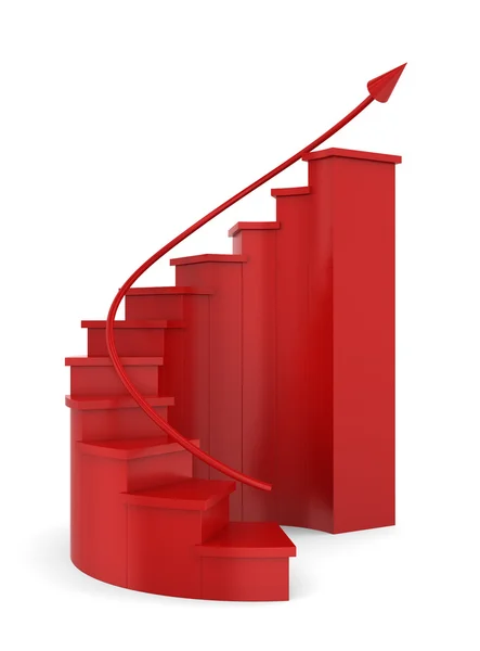 Red ladder of growth — Stock Photo, Image