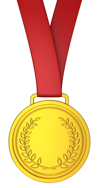 Medal z czerwoną wstążką — Zdjęcie stockowe
