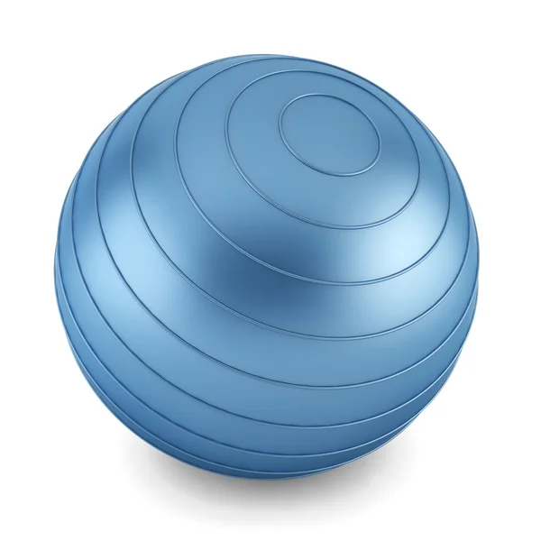 Синій фітнес м'яч — стокове фото