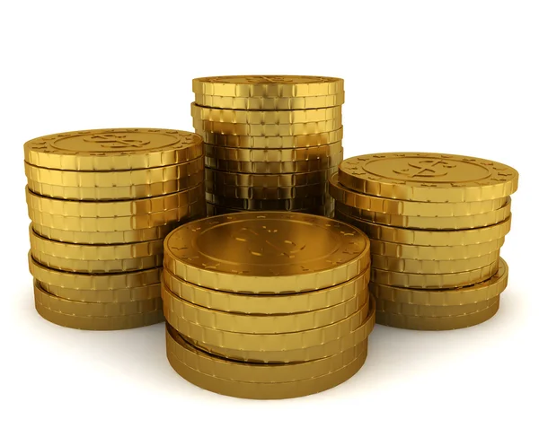 Stack of golden coins — Stock Photo, Image