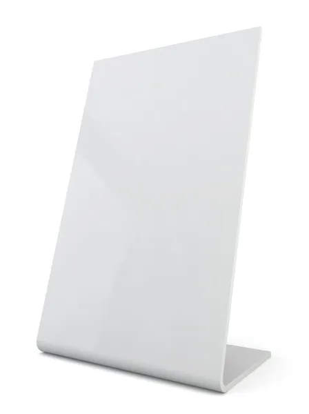 White plastic ad plate — Stock Photo, Image