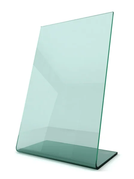 Placa de anúncio transparente verde — Fotografia de Stock