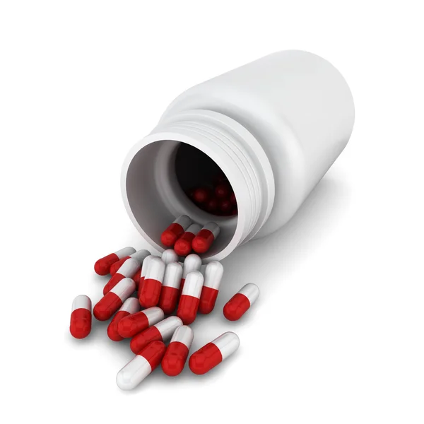 Caixa cheia de comprimidos — Fotografia de Stock