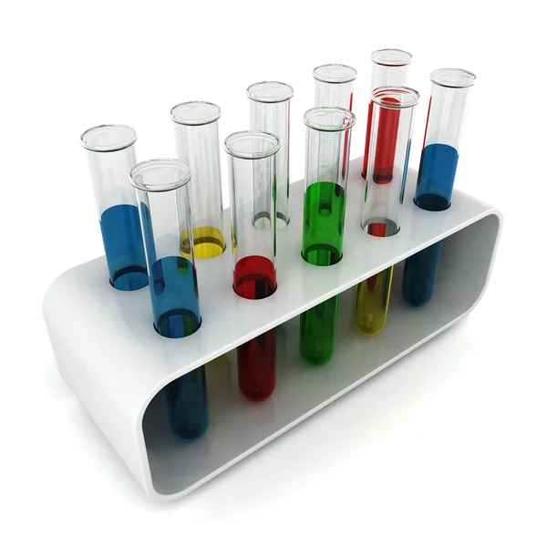 Test tubes in holder — Stock Photo, Image