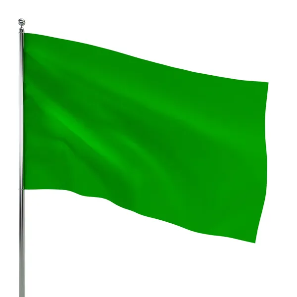 Grønt flag - Stock-foto