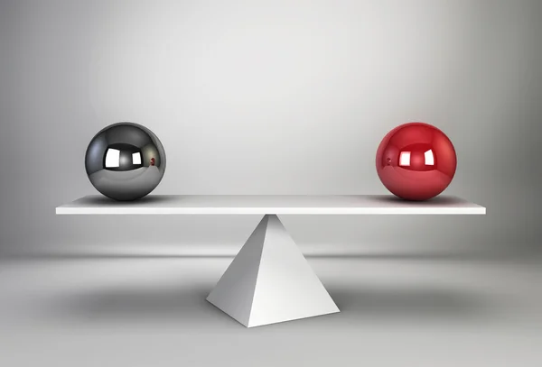 Twee bollen in evenwicht — Stockfoto