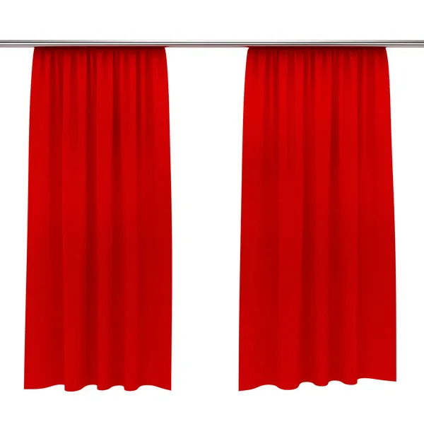 Красные шторы — стоковое фото