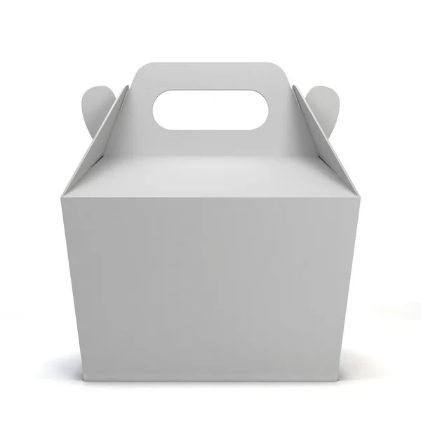 Caja de comida en blanco — Foto de Stock