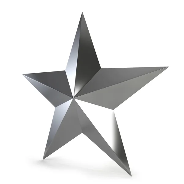 Estrela de prata — Fotografia de Stock