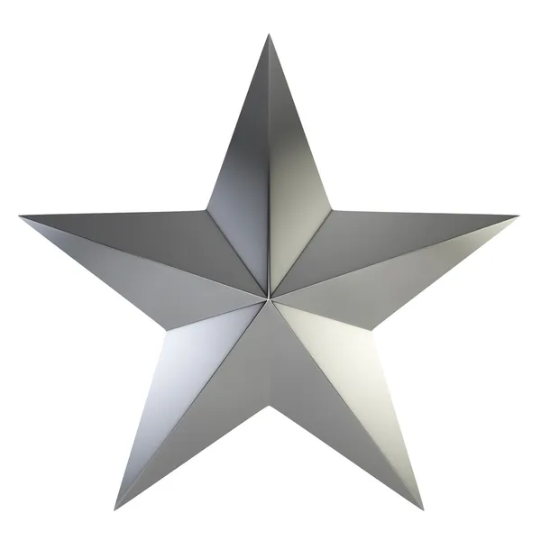 Estrela de prata — Fotografia de Stock