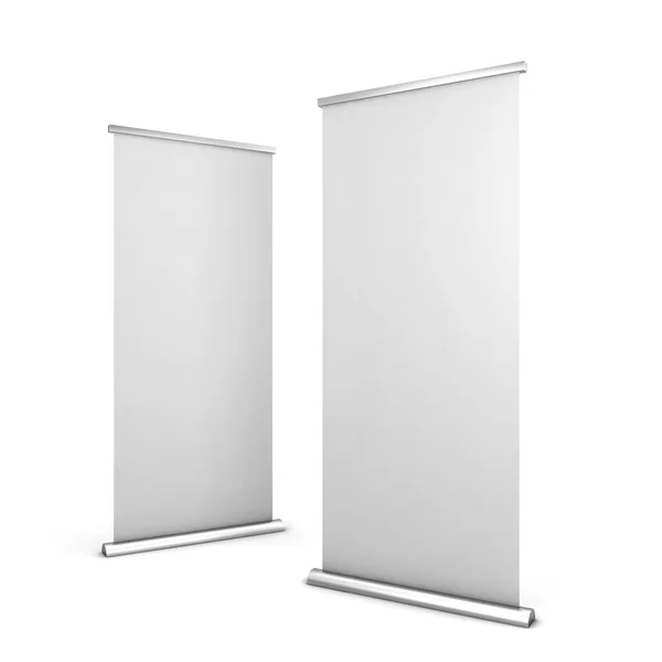 stock image Two roll up banners