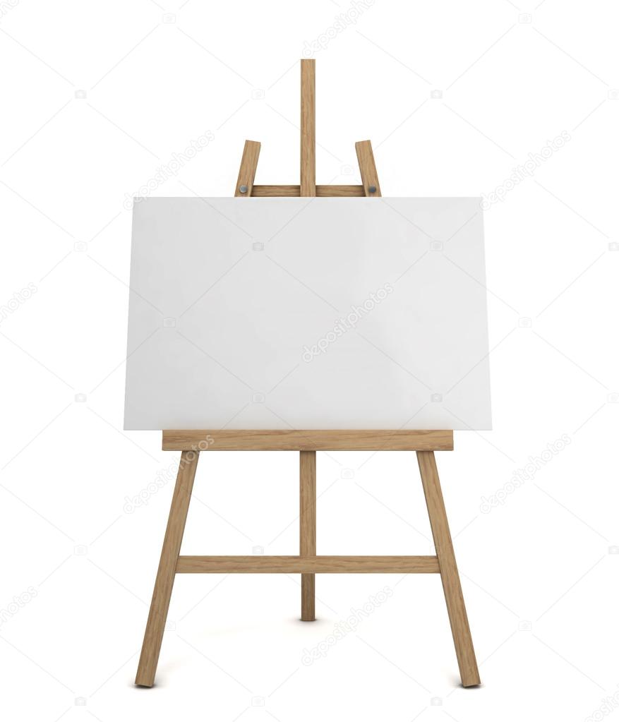 caballete con un lienzo en blanco — Foto de stock © montego 50116857