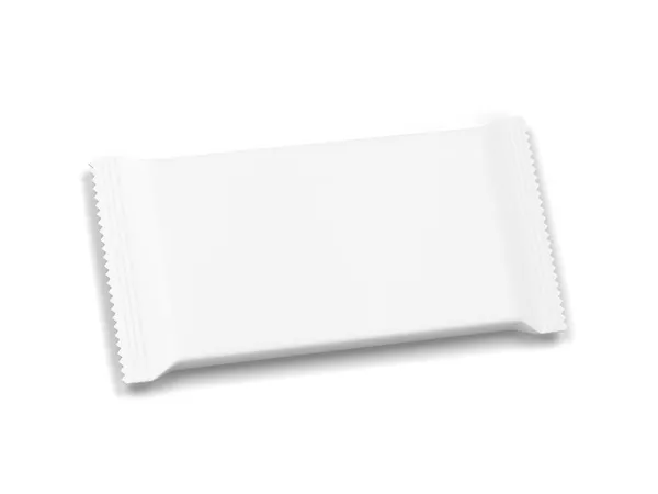 Blank Flow Pack Mockup Illustration Isolated White Background — Stock Photo, Image