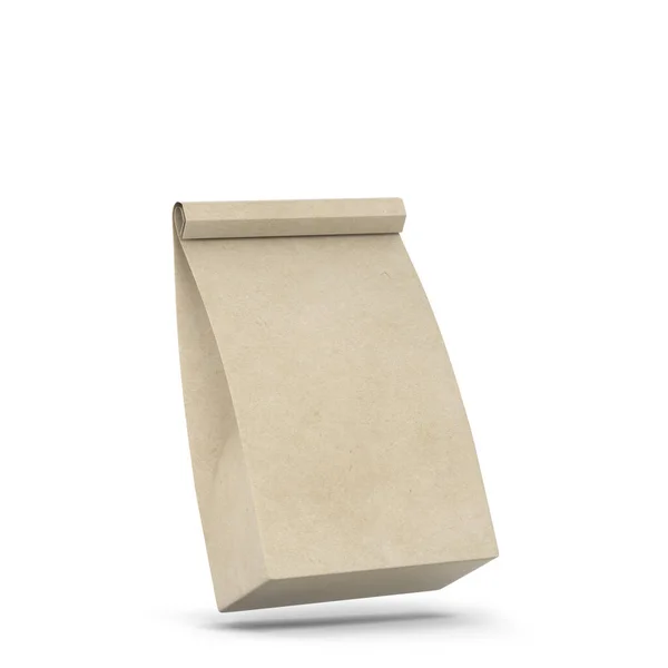 Paper Bag Packaging Mockup Illustration Isolated White Background — Stock Photo, Image