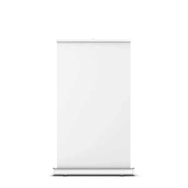 Wide Rollup Banner Mockup Illustration Isolated White Background — Stock Photo, Image