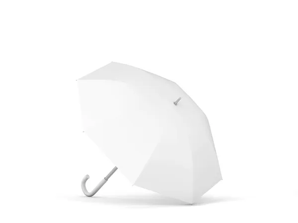 Parapluie Ouvert Blanc Illustration Isolée Sur Fond Blanc — Photo