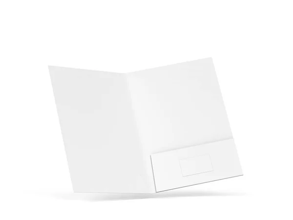 Cartella Vuota Con Modello Biglietto Visita Illustrazione Isolata Sfondo Bianco — Foto Stock