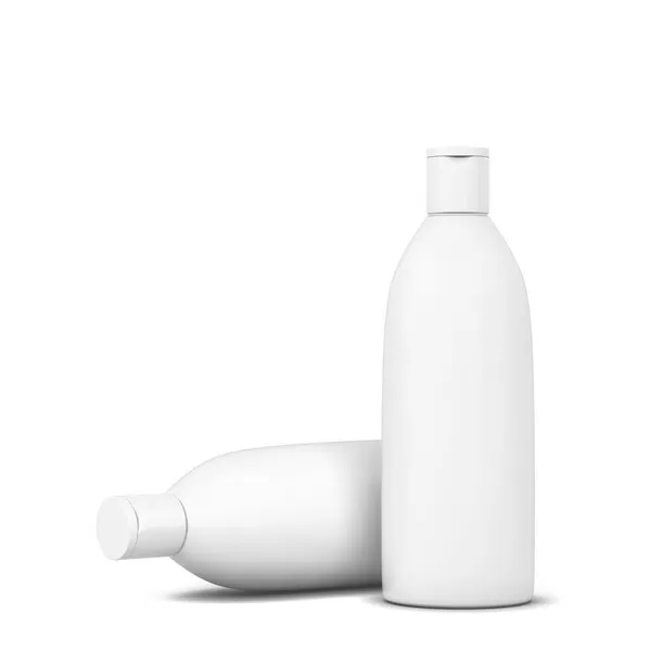 Kozmetik Ambalajı Şampuan Jöle Şişesi Illüstrasyon Beyaz Arkaplanda Izole Edildi — Stok fotoğraf
