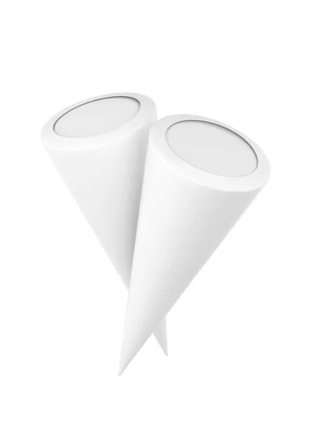 Modèle Emballage Cône Crème Glacée Illustration Isolée Sur Fond Blanc — Photo