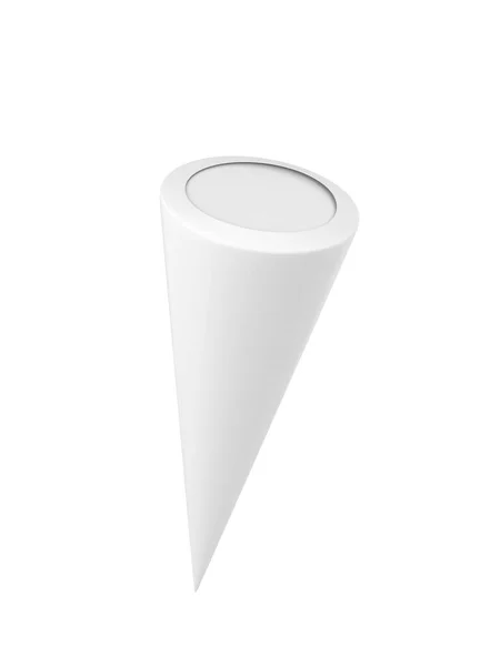 アイスクリームコーン包装モックアップ 白地に隔離された3Dイラスト — ストック写真