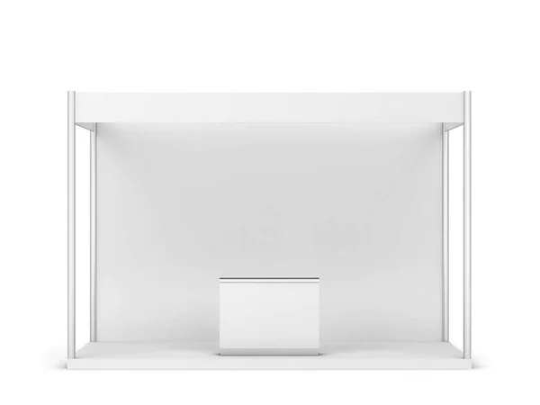Blank Tradeshow Booth Counter Mockup Illustration Isolated White Background — Stock Photo, Image