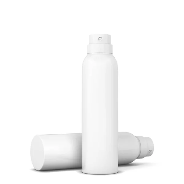 Spray Desodorizante Branco Para Maquilhagem Higiene Ilustração Isolado Fundo Branco — Fotografia de Stock