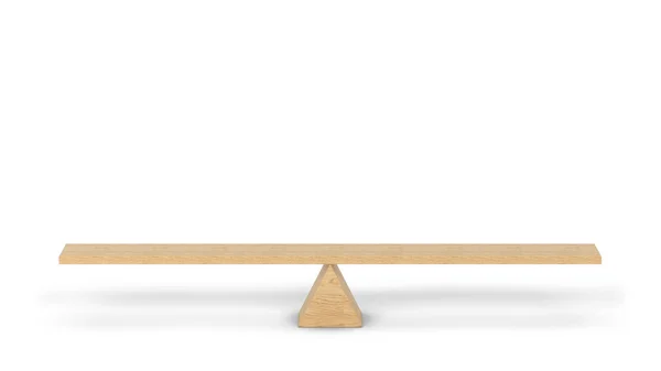 Simple Seesaw Balance Concept Illustration Isolated White Background — Stock Photo, Image