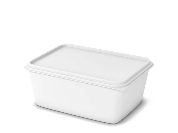 Plastix Food Container Attrappe Illustration Isoliert Auf Weißem Hintergrund — Stockfoto