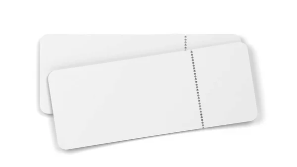 Pusta Makieta Samolotu Lub Biletu Imprezy Ilustracja Izolowana Białym Tle — Zdjęcie stockowe