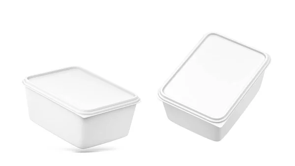 Plastix Voedsel Container Model Illustratie Geïsoleerd Witte Achtergrond — Stockfoto