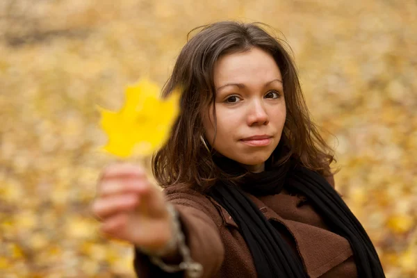 Autumn girl. — Stock Photo, Image