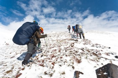 Kışın hiking.