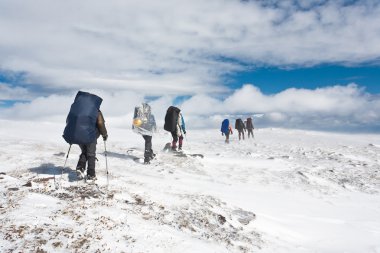Kışın hiking.