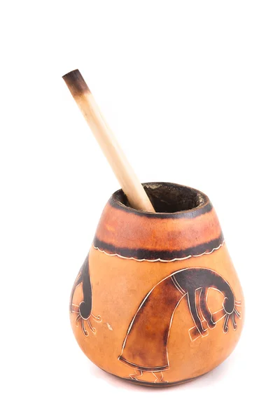 Kalebasse mit Bombilla. — Stockfoto