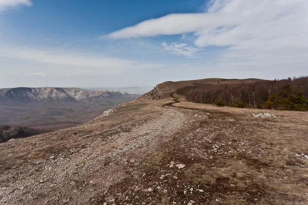 Cielo blu con valle di Crimea — Foto Stock