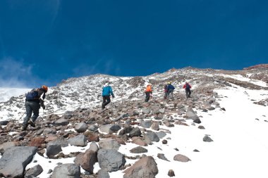 Kamçatka üzerinde trekking.