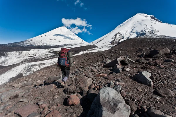 Trekking em Kamchatka . — Fotografia de Stock