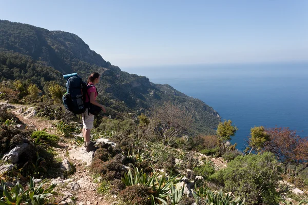 Hiking girl. — Stock Photo, Image