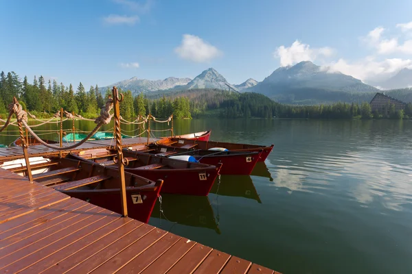 Boats on pond. — Stock Photo, Image