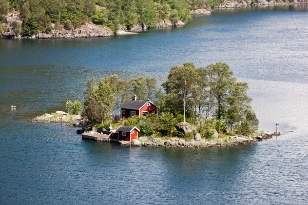 Yalnız hut, Norveç. — Stok fotoğraf