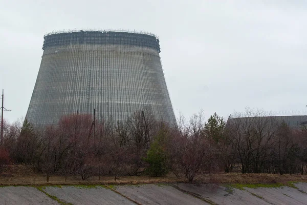 Atom Reaktörü Patlamasından Sonra Çernobil Nükleer Santrali Terk Edilmiş Istasyon — Stok fotoğraf