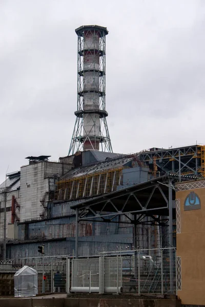 Centrale Nucleare Chernobyl Dopo Esplosione Del Reattore Atomico Distrutta Stazione — Foto Stock