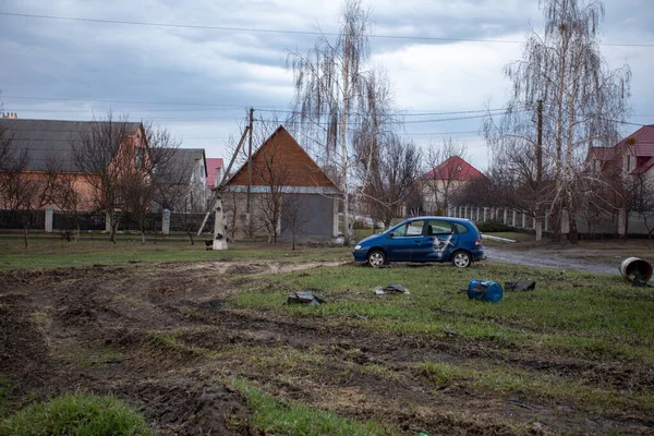 Kyiv Region Ukraine 2022 Irpin Bucha Demidov Orosz Hadsereg Kegyetlenségei — Stock Fotó