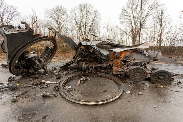 Kiew Region Ukraine 2022 Irpin Bucha Demidow Gräueltaten Der Russischen — Stockfoto