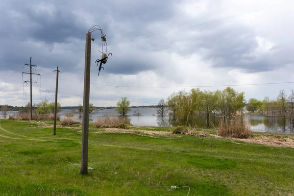 Rusya Nın Ukrayna Daki Kyiv Bölgesinde Barajın Patlaması Sonucu Sel — Stok fotoğraf