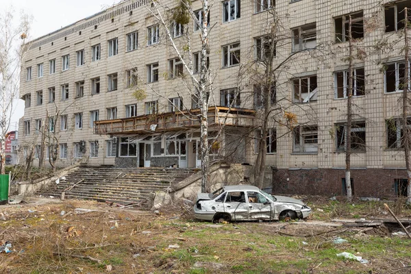 Irpin Kyiv Region Ukraine 2022 Chaos Devastation Streets Irpin Result — Stock Fotó