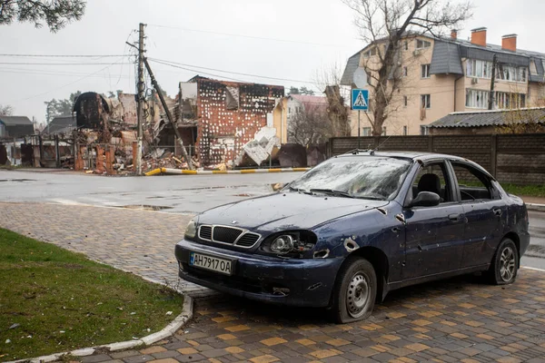 Irpin Kyiv Region Ukraine 2022 Chaos Devastation Streets Irpin Result — Stock Fotó