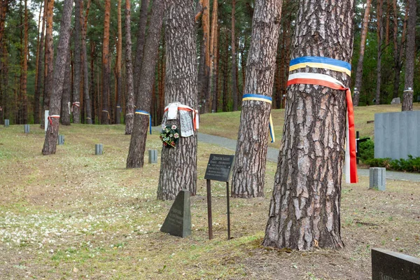 Bykivnia Ukraine May 2022 Ceremony Ukrainian Polish Delegations Honoring Memory — Stock Photo, Image