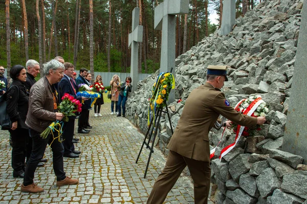 Bykivnia Ukraina Maj 2022 Den Ukrainska Och Polska Delegationens Ceremoni — Stockfoto