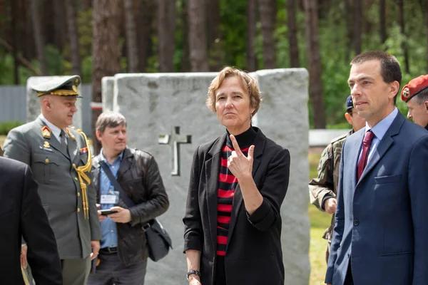 Bykivnia Ukraina Maj 2022 Den Ukrainska Och Polska Delegationens Ceremoni — Stockfoto